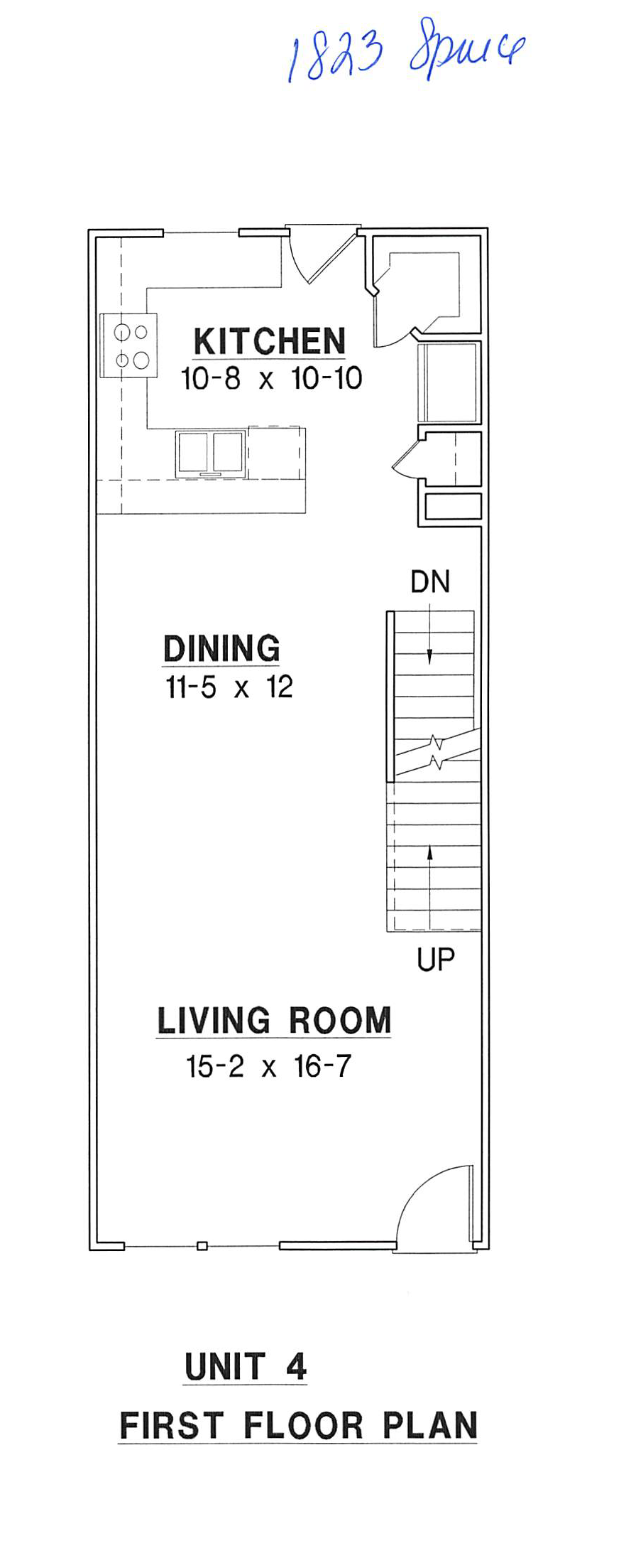 Floor plan for 3 beds, 3 baths, 1618 sqft